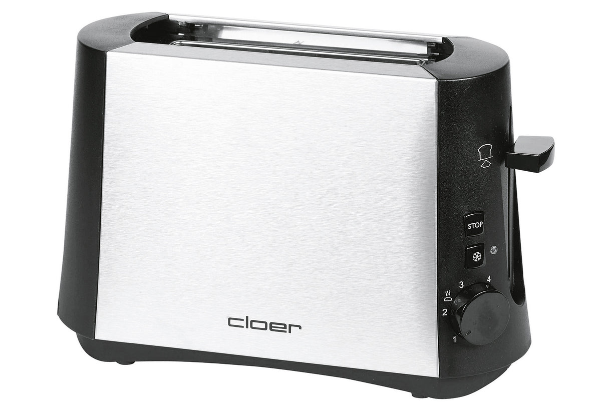 CLOER Toaster 3890 1Scheibe 600Watt Edelstahl/schwarz