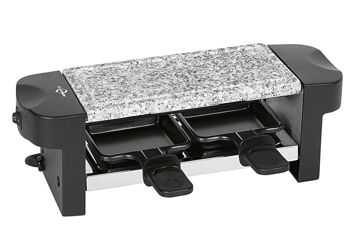 KÜCHENPROFI Raclette für 2 Personen: 2 Raclette Pfännchen 400 Watt schwarz