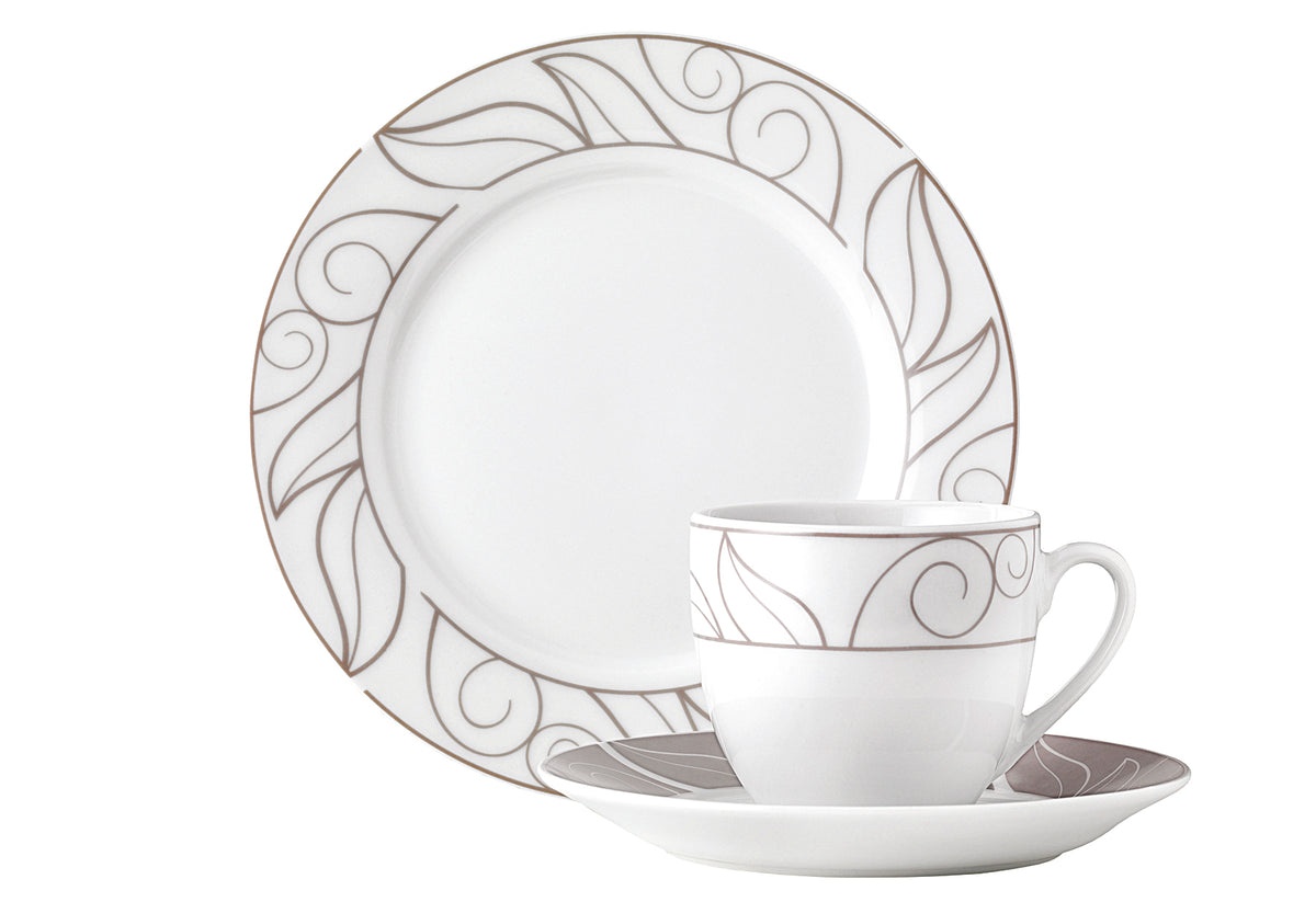 WELLCO Kaffeeset Grenoble Porzellan 18teilig