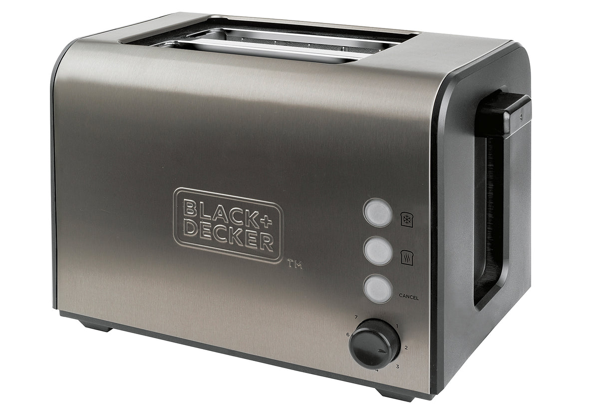 BLACK+DECKER Toaster BXTO900E 2 Scheiben Edelstahl