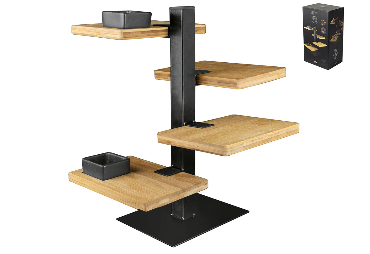 GUSTA Etagere Holz-Metall 19,5x14,5x36cm