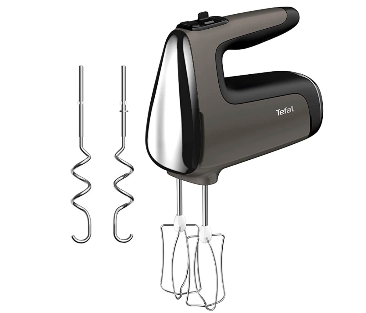TEFAL Handmixer HT650E Power Mix Silence 600 Watt schwarz/dunkelgrau