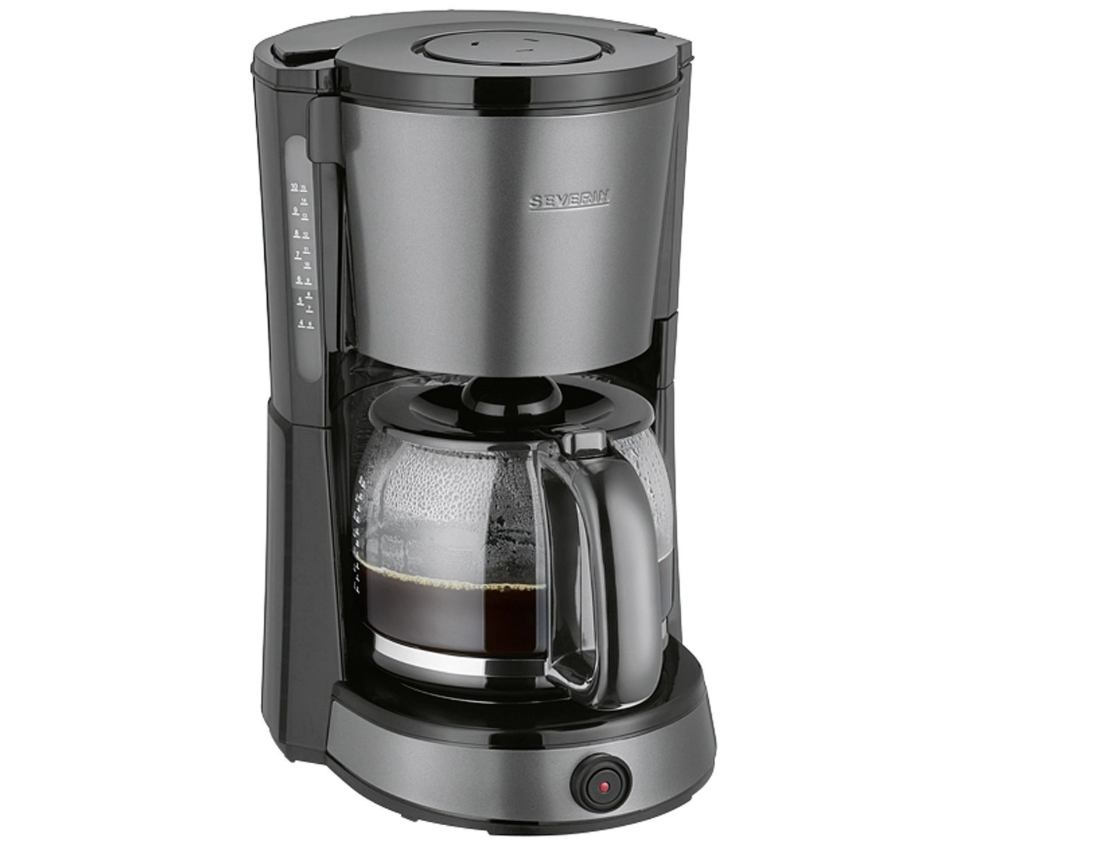 SEVERIN Filterkaffeemaschine KA9543 Select 1000W 10 Tassen grau/schwarz