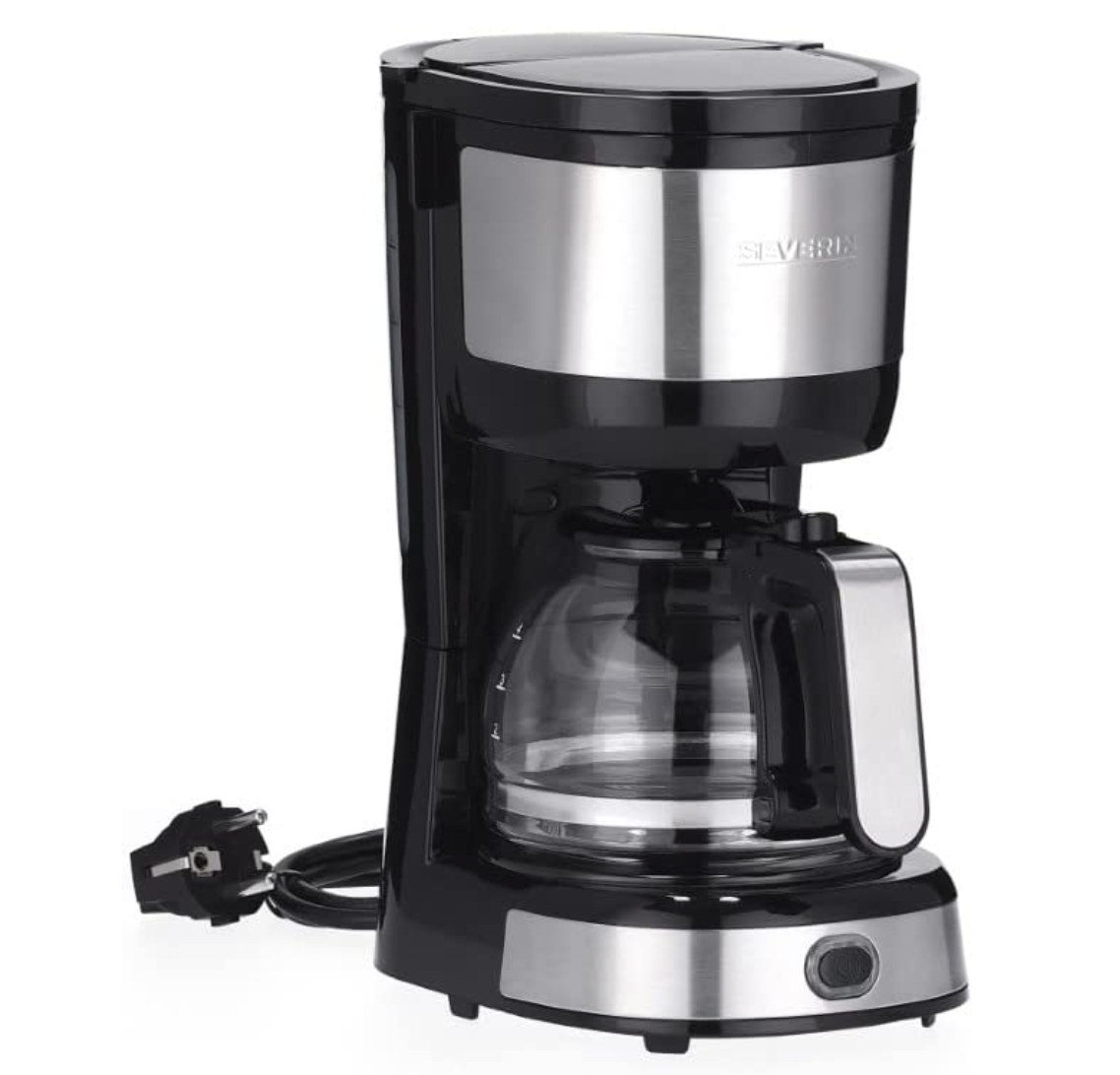 SEVERIN KA 4808 Kaffeemaschine 750W 4 Tassen Edelstahl schwarz