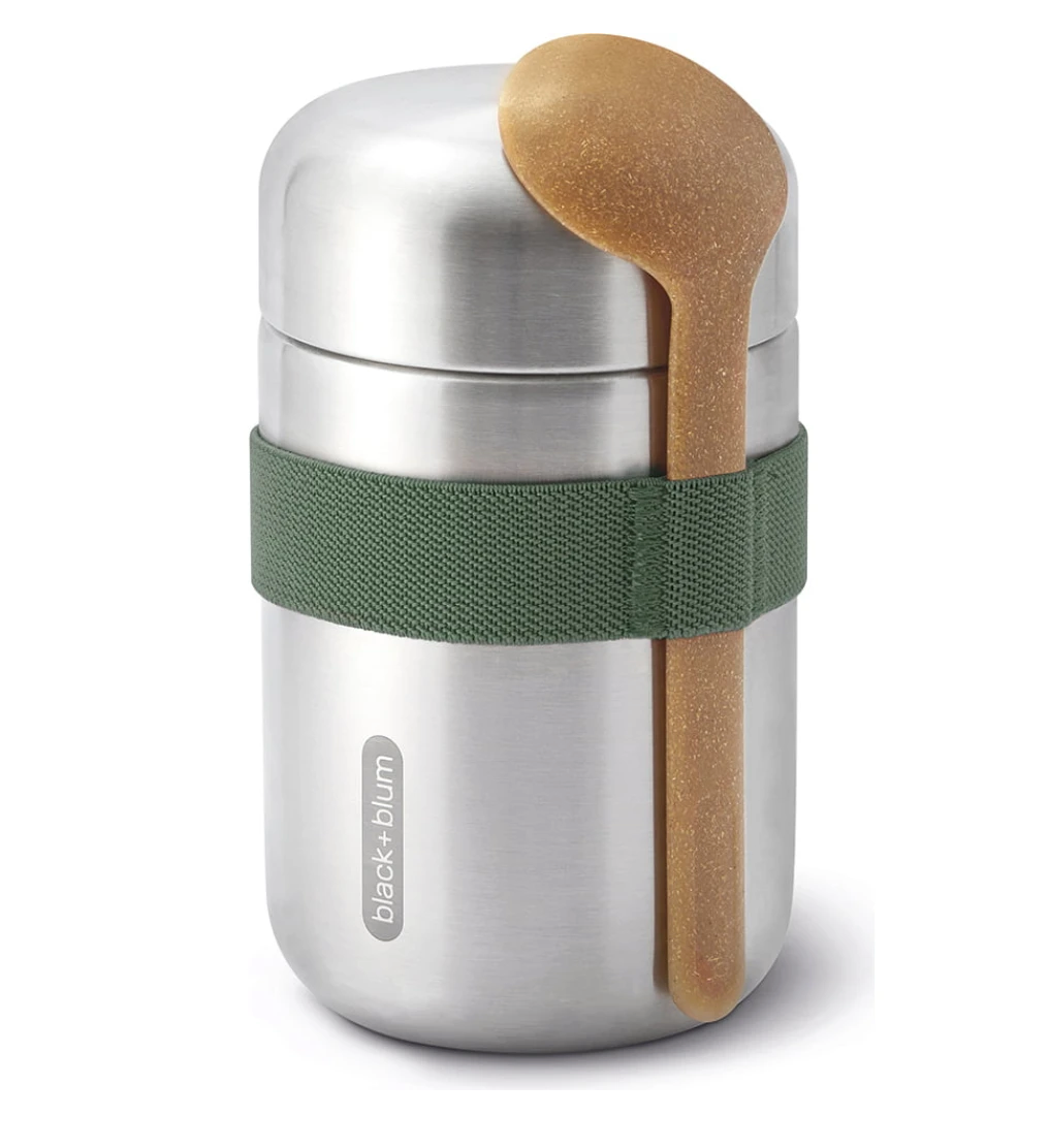 BLACK+BLUM Food Flask Speisegefäß 400ml olive Edelstahl